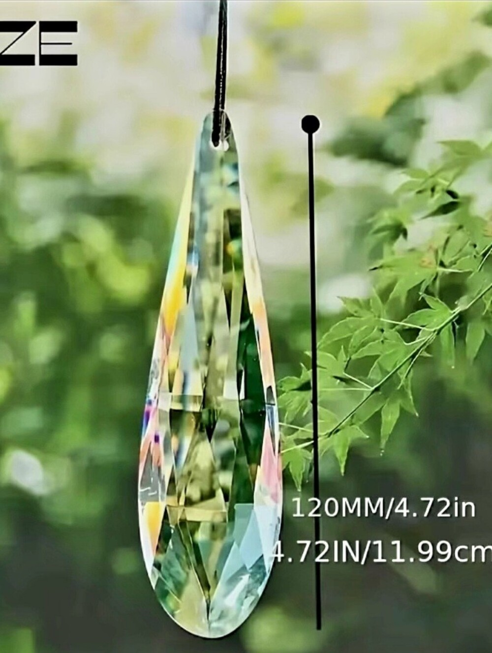 Crystal Teardrop Suncatcher Prism Hanging Decoration - Picture 4 of 4